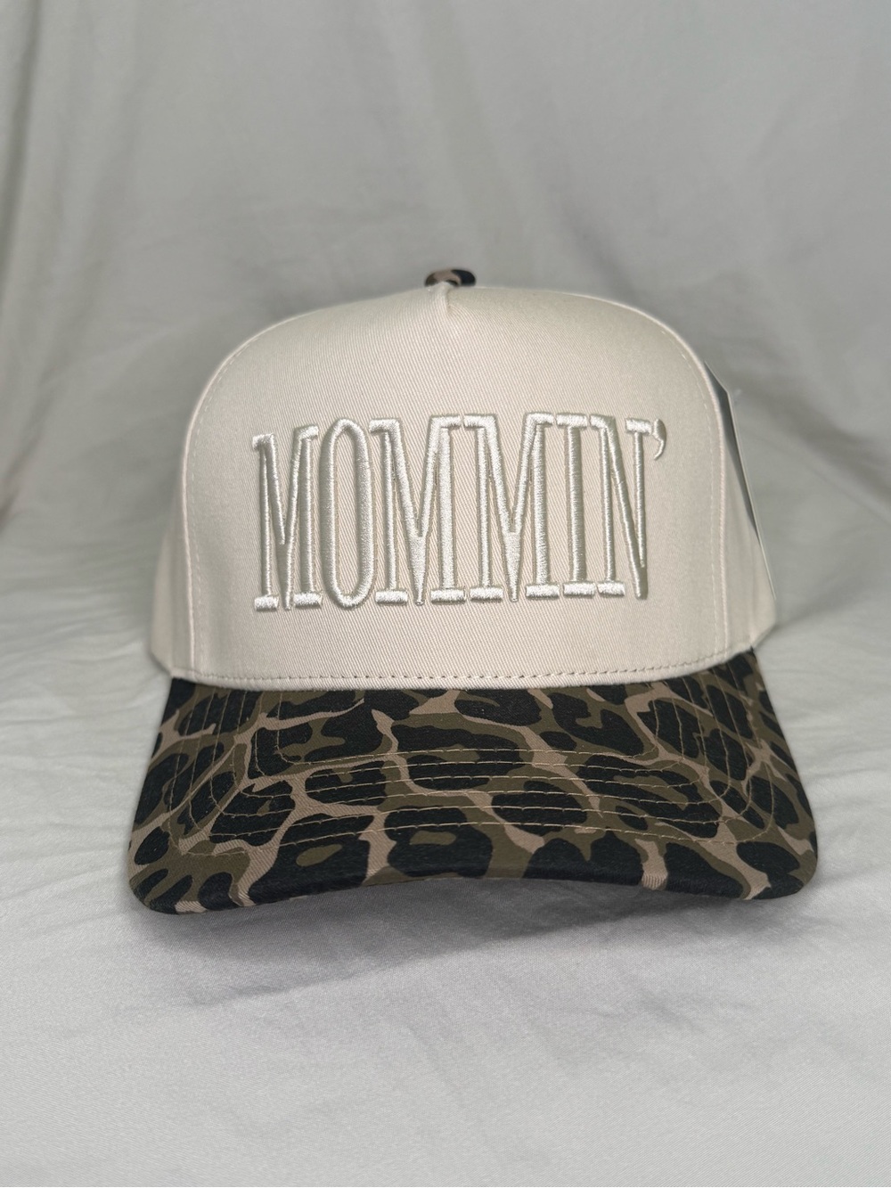 C.C Cream "Mommin'" Hat with Brown Camo Brim